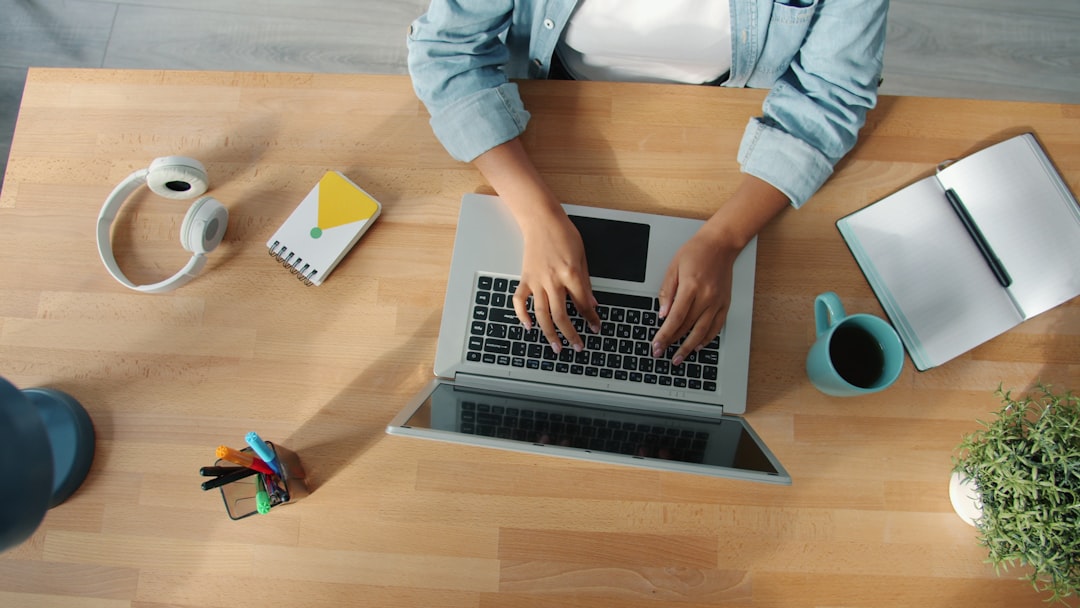 student studying notebook